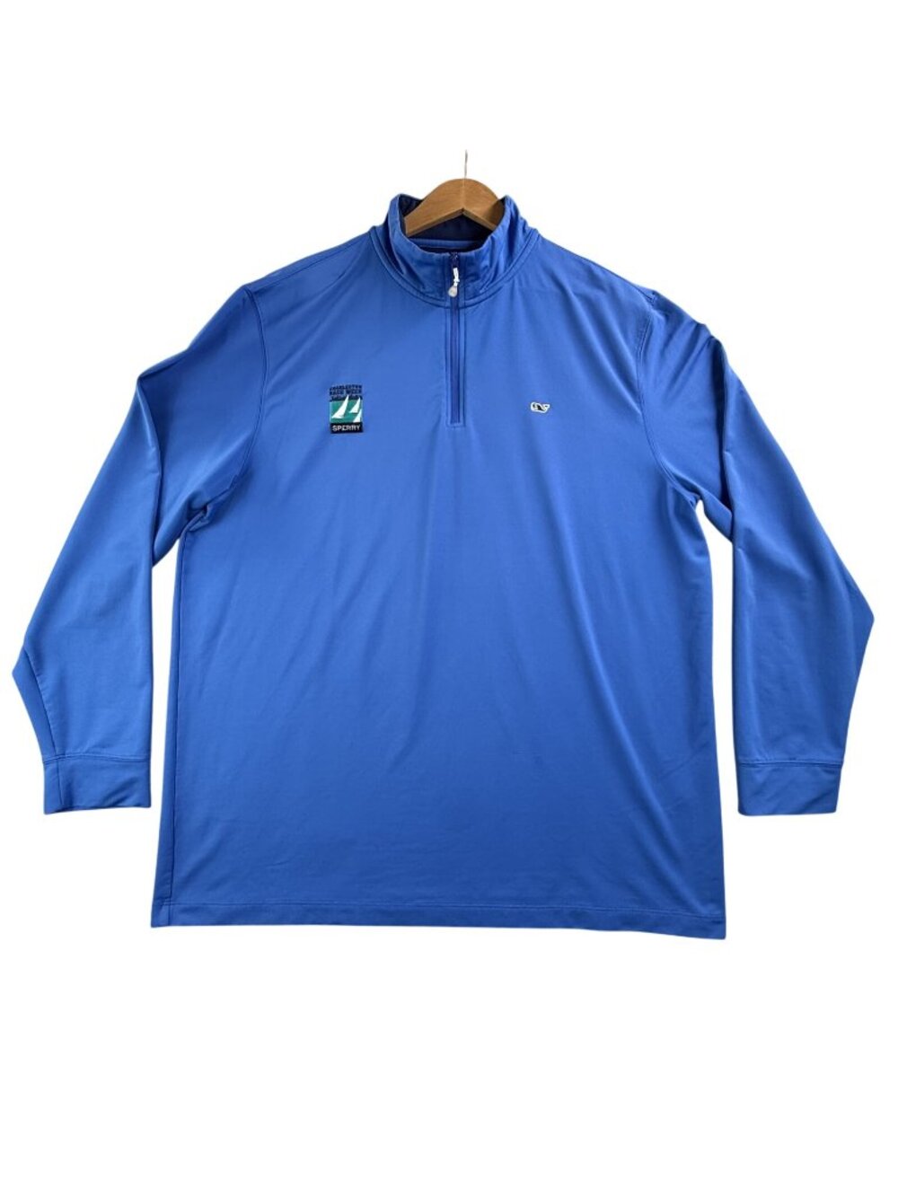 Vineyard Vines Pullover Mens XL Blue Performance 1/4 Zip Charleston Race Sperry